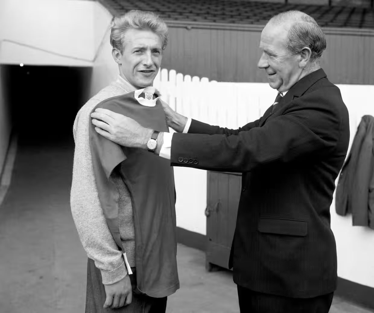 Matt Busby and Denis Law